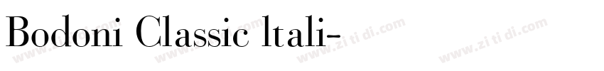 Bodoni Classic ltali字体转换